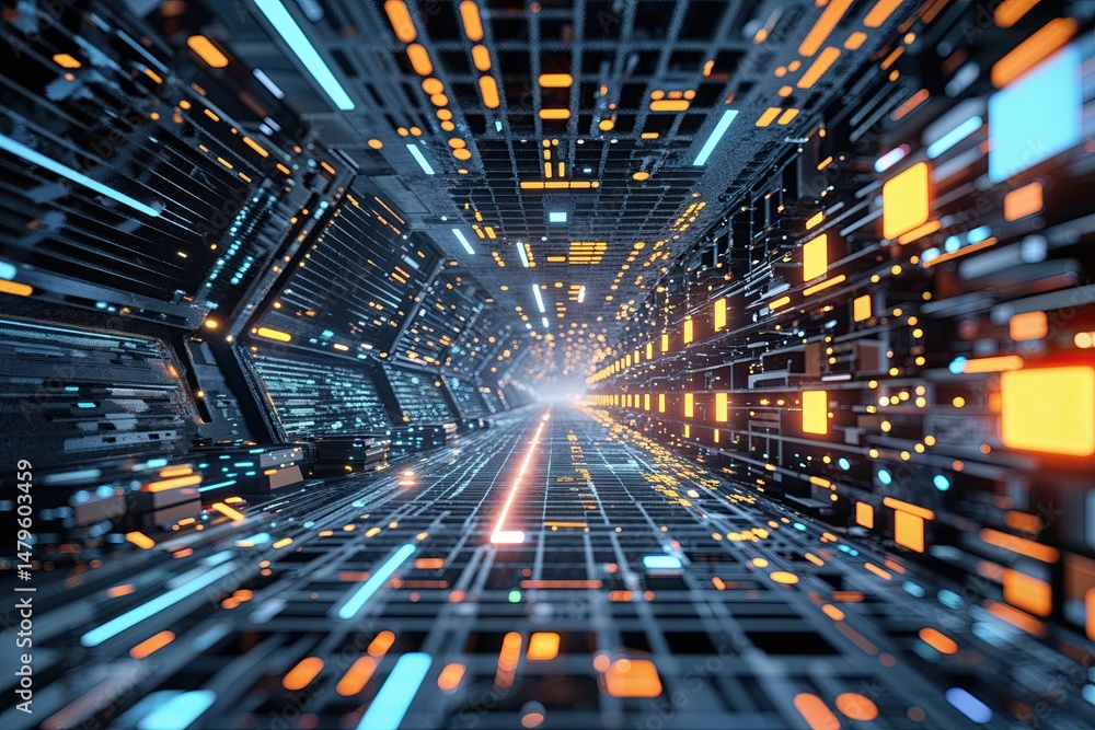 Poster cutting edge cyber particle and mesh background design techniques