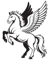 Pegasus silhouette vector for free download