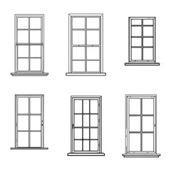 elegant window frame in minimalist style