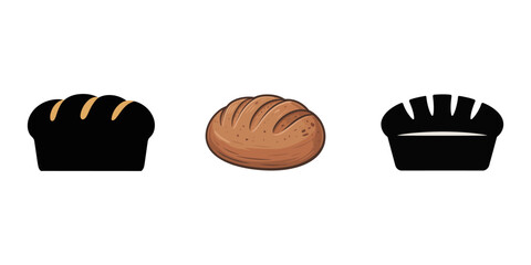 vector background with a set of breads and pastries for banners, cards, flyers, social media wallpapers, etc, Vector design of bread and food sign. Collection of bread and wicker stock vector.