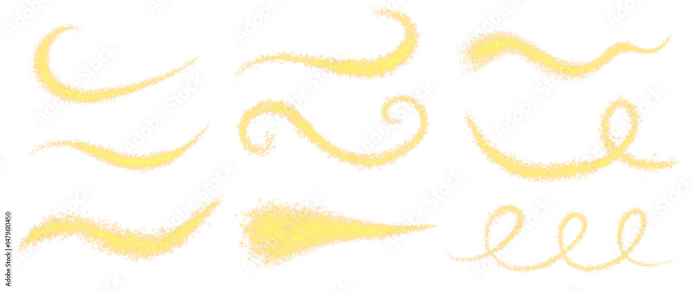 Poster glittering vector set dust on a transparent background. golden sparkling lights. christmas holiday g