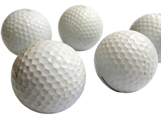 golf balls isolated on transparent background
