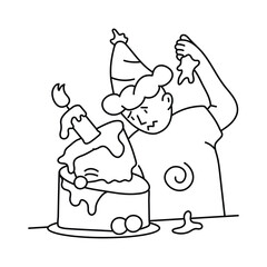 Anger issue vector outline illustrations. EPS 10 file