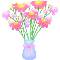 bouquet of flowers in vase