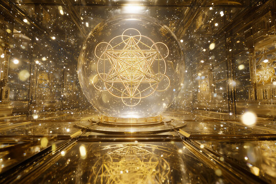 Radiant Metatron's Cube with Luminous Energy and Sacred Geometry