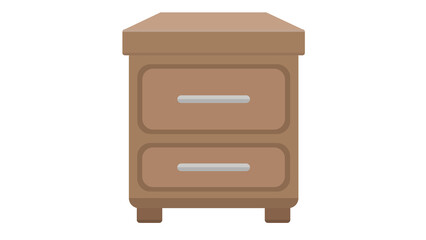 Charming Two Drawer Wooden Nightstand Perfect Bedroom Furniture Design