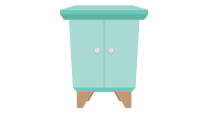 Charming pastel blue bedside cabinet perfect for a cozy bedroom adds style and functionality to your space