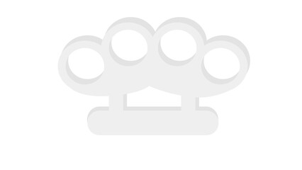 Brass Knuckles Design Graphic Minimalist Style Icon White Knuckles