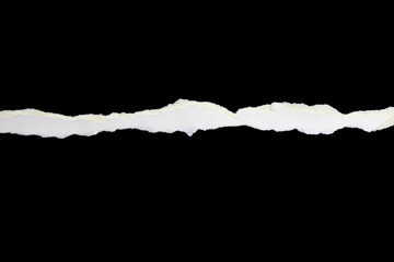 Clean Ripped Paper Edge on Black – Minimalist Design Element for Visual Separation