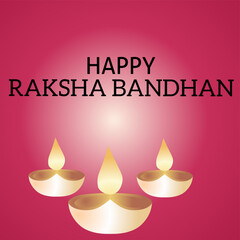 Indian festival Raksha Bandhan background. Vector banner website template design and Happy Raksha Bandhan writing