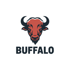 buffalo logo design vector
