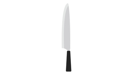 Sleek chef knife design perfect for culinary graphics sharp and stylish kitchenware illustration