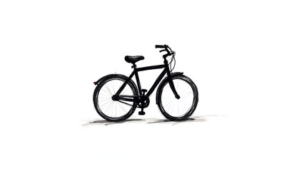 Obraz premium Bicycle on a white background.
