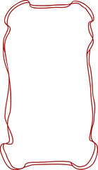 Abstract Red Ribbon Frame