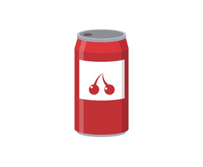 Obraz premium Illustration of soda pop can in metallic style for refreshing cold drink product graphic commercial label empty aluminium container retail buy thirst quench design supermarket