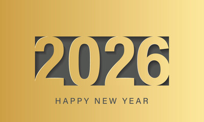 Happy new year 2026. Vector background. Brochure or calendar cover design template.