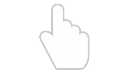 Simple elegant hand cursor click here now for easy navigation