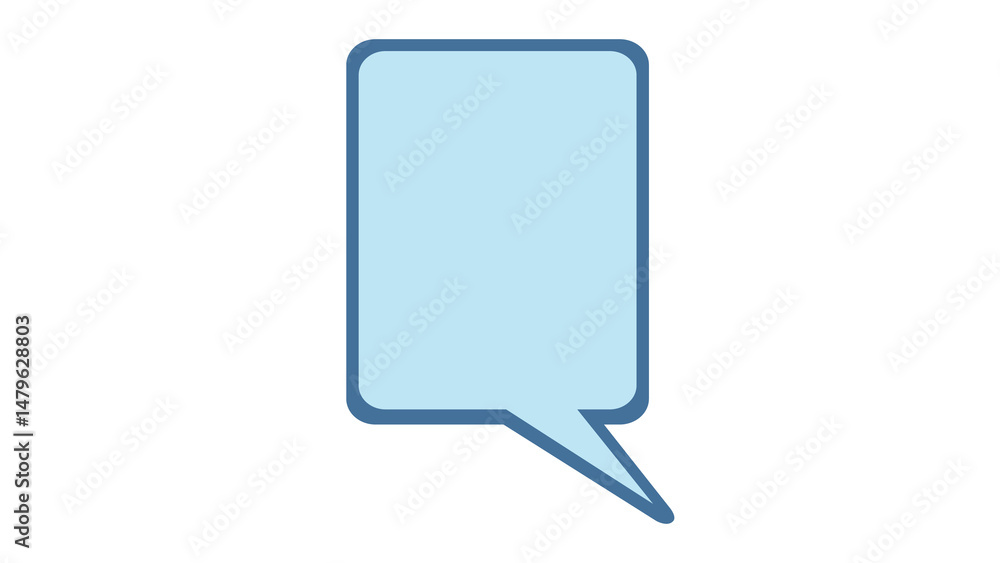 Poster elegant blue speech bubble perfect for your design projects a versatile graphic element