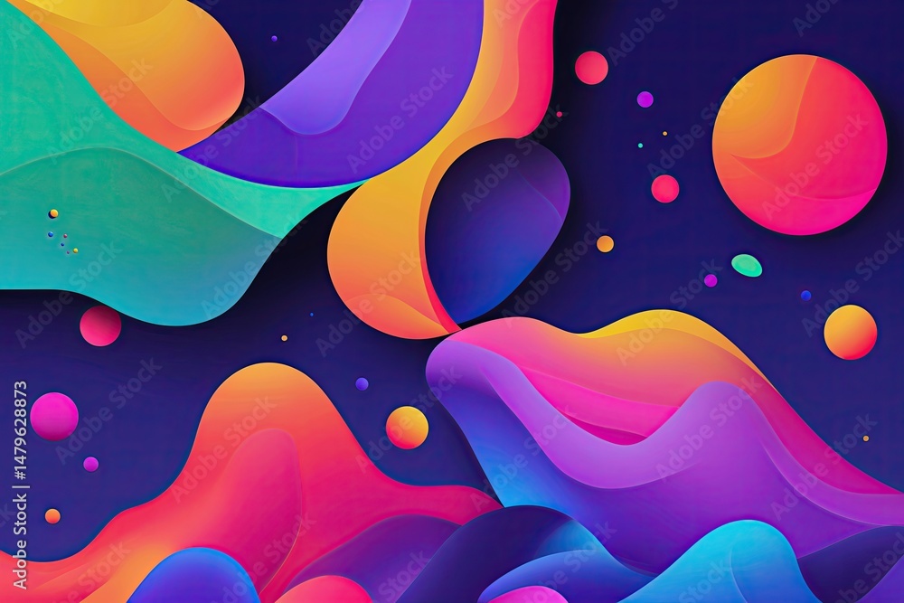 Poster expressive background design vectors: innovative and colorful abstract shapes for advertisements and