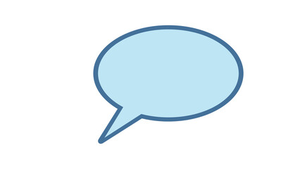 Elegant light blue speech bubble perfect for communication design projects a fresh and modern feel