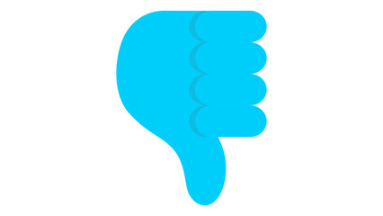 Bright blue thumbs down icon simple design perfect for feedback graphics