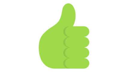 Bright green thumbs up symbol positive energy success vibes only good mood guaranteed