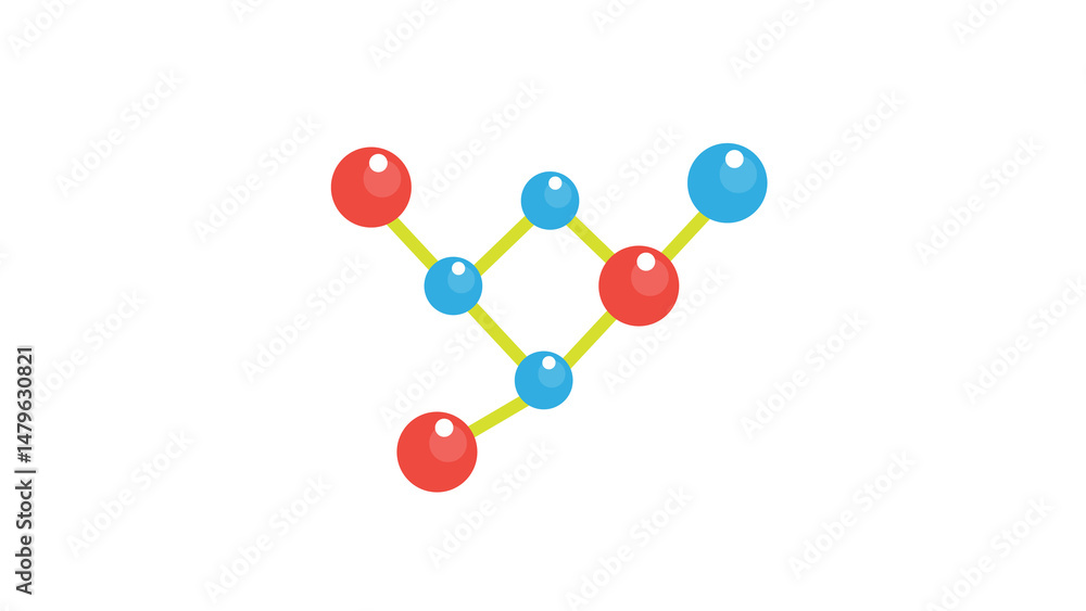 Poster vibrant molecule structure perfect for science education projects and presentations a captivating vi