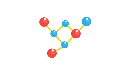 Vibrant molecule structure perfect for science education projects and presentations a captivating visual representation of atomic bonds