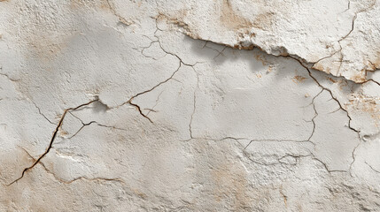 Cracked Plaster Wall Texture Background Aged White Surface with Brown Spots