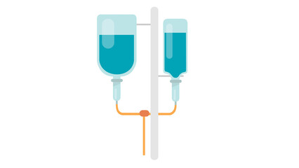 Medical intravenous drip illustration perfect for healthcare designs vibrant and clean style