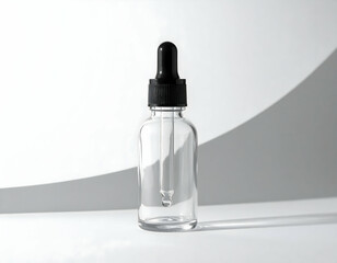 Naklejka premium Medicine dropper bottle with syringe and liquid, isolated on white background, for nasal treatment and medication care mockup
