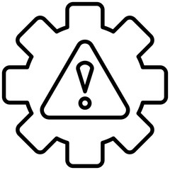 Risk Management Icon Business Security Strategy