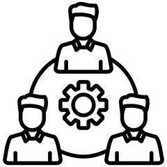 Cooperative Icon Mutual Business Relationship Symbol