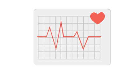 Heartbeat monitor graphic design perfect for healthcare projects showing strong healthy pulse rhythm