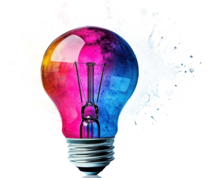 Colorful Idea Lightbulb Inspiration
