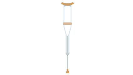 Essential medical support crutch illustration perfect for healthcare designs showing strength and recovery