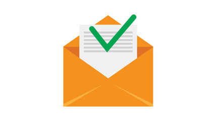 Success message delivered email approved great news vibrant design