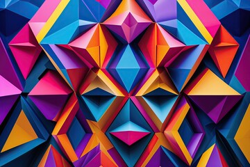 Dynamic Geometric Design in a Modern Futuristic Background