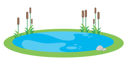 Serene Pond Scene Tranquil Water Peaceful Nature Escape