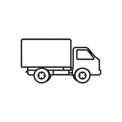 Fototapeta premium line art design of box truck vehicle