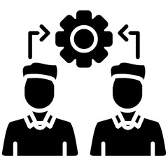 Synergy Icon Collaborative Business Efficiency Concept