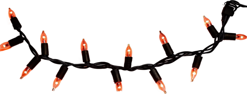 Warm Orange Christmas Lights