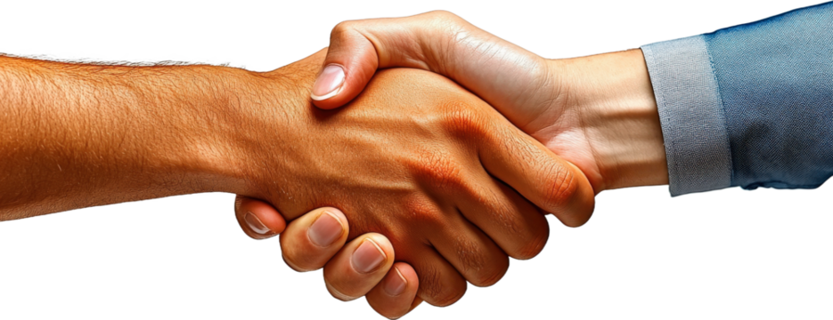 Two Hands Shaking in Agreement - Powered by Adobe