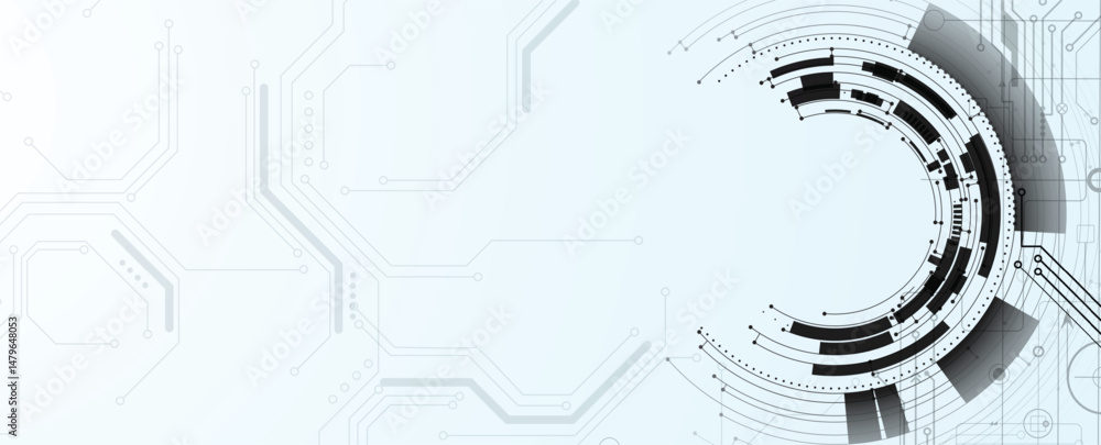 Aufkleber futuristic abstract circuit technology concept background