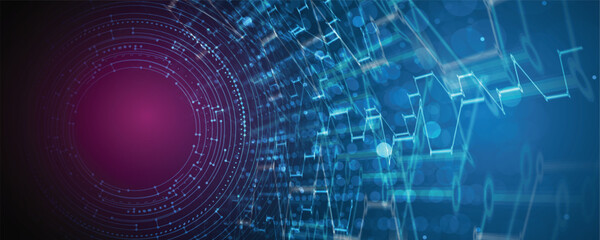Futuristic abstract circuit technology concept background
