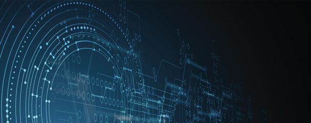 Obraz premium Futuristic abstract circuit technology concept background