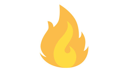Fiery orange flame graphic design element perfect for vibrant projects intense passion symbol