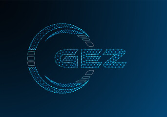 GEZ low poly letter logo vector design. GEZ lower poly logo design. Low poly logo.