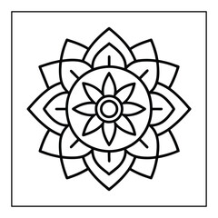 Fototapeta premium simple mandala coloring pages