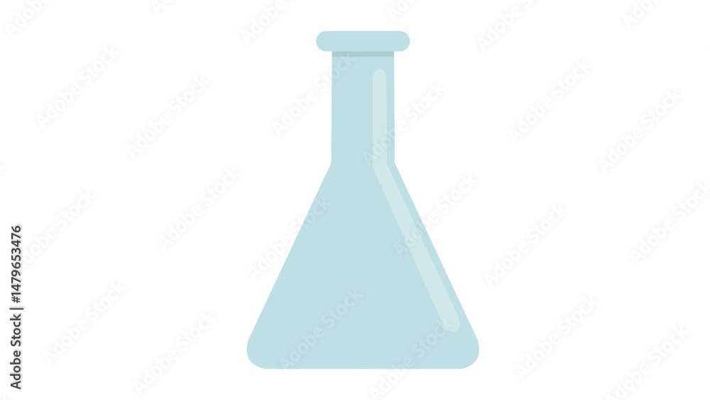 Poster clean erlenmeyer flask perfect for science experiments explore possibilities discover breakthroughs